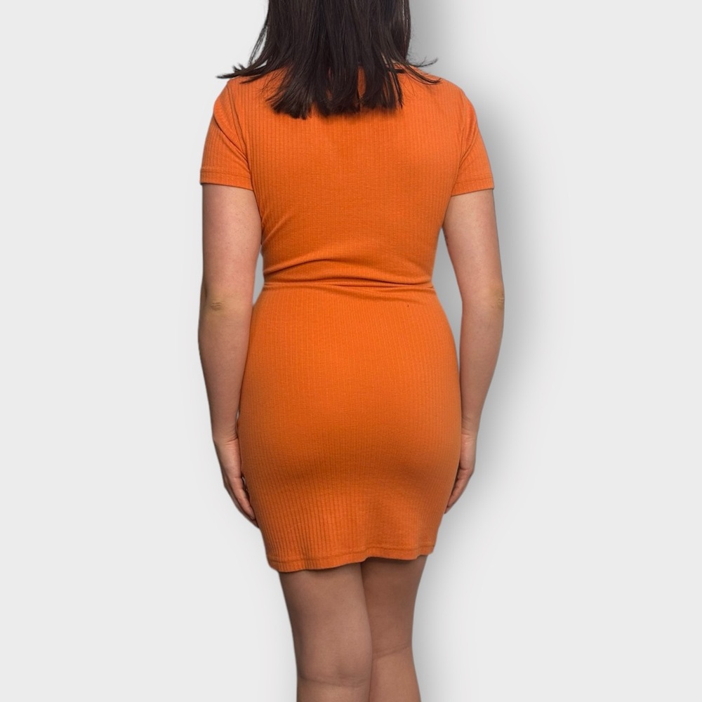 MISSGUIDED Orange Cutout Mini Dress - Picture 4 of 5
